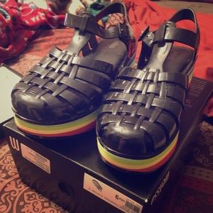 Melissa wedge platform jelly shoe